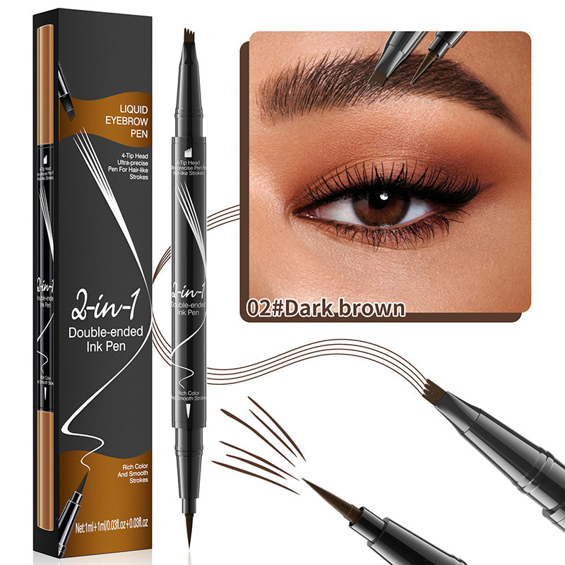 Forked Dual-ended Liquid Eyebrow Pencil