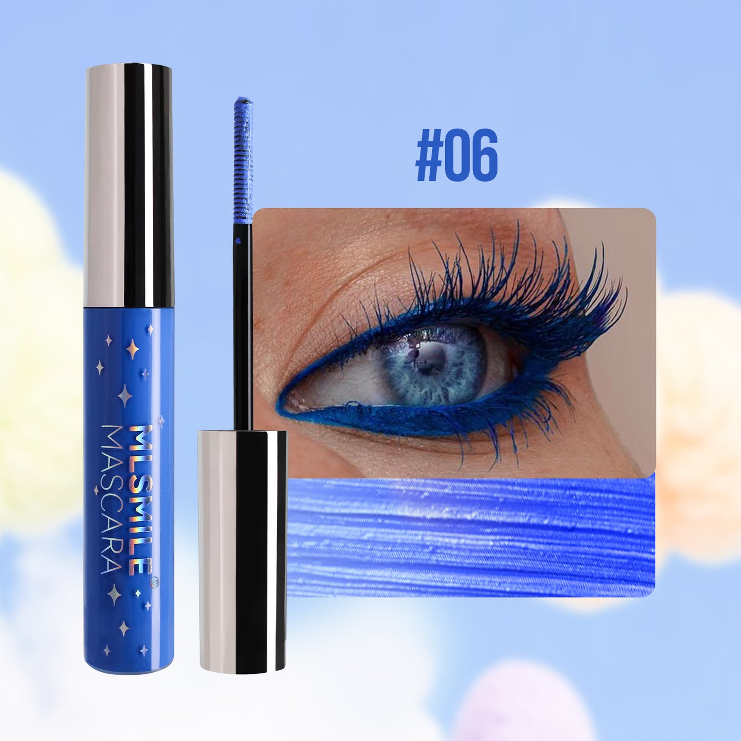 MLSMILE Pearlescent Fine Flash Waterproof Color Mascara