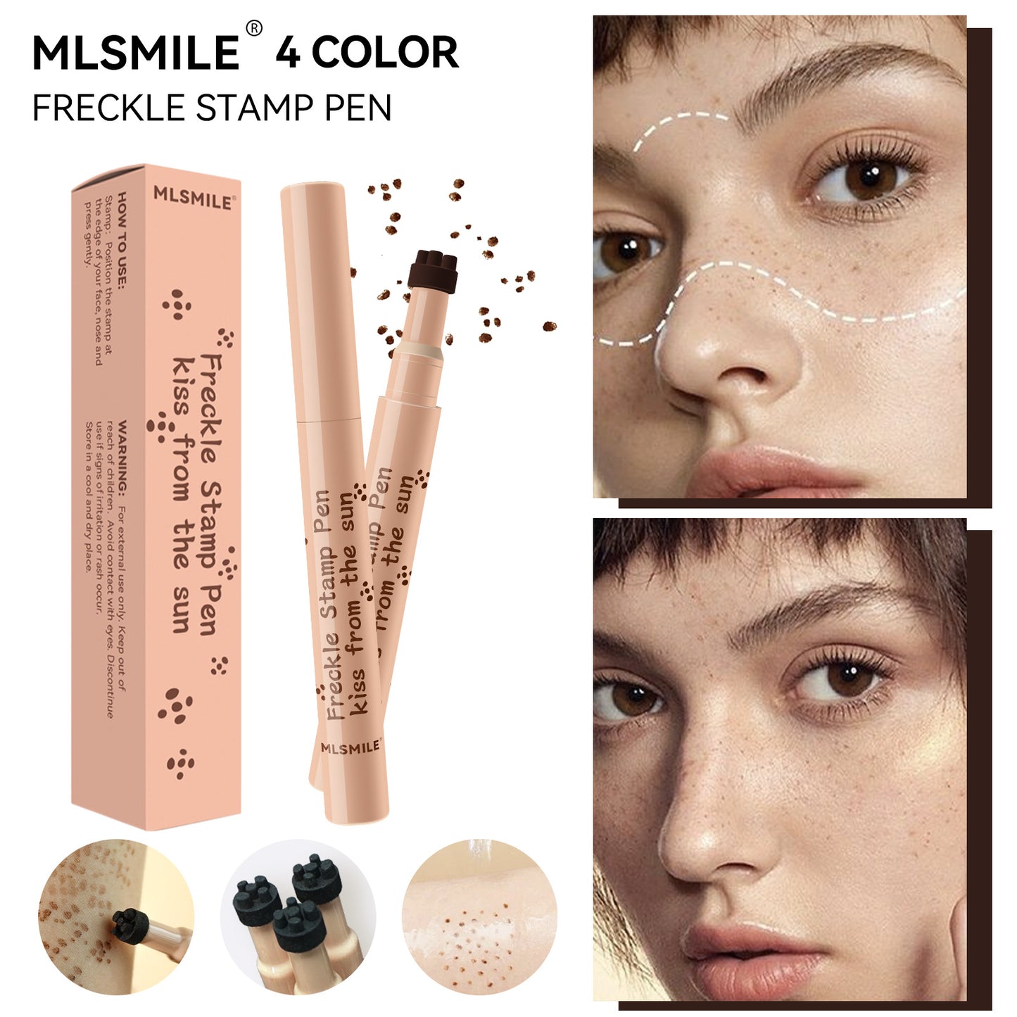 MLSMILE Natural Faux Freckle Stamp Pen