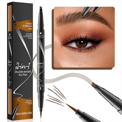 Forked Dual-ended Liquid Eyebrow Pencil