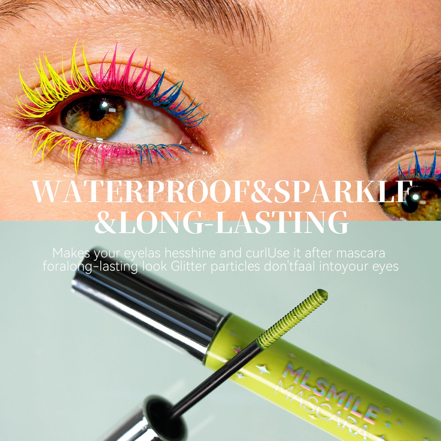 MLSMILE Pearlescent Fine Flash Waterproof Color Mascara