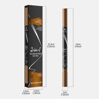 Forked Dual-ended Liquid Eyebrow Pencil