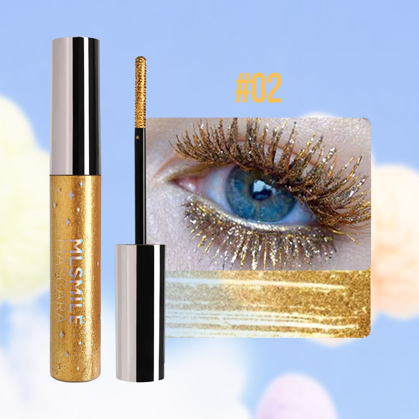 MLSMILE Pearlescent Fine Flash Waterproof Color Mascara