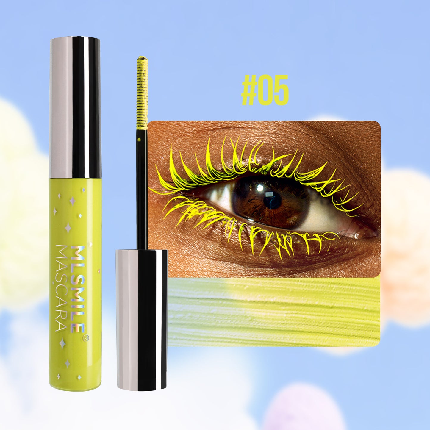 MLSMILE Pearlescent Fine Flash Waterproof Color Mascara