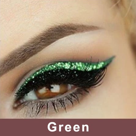 REUSABLE SELF-ADHESIVE EYELINER AND EYELASH STICKERS WITH GLITTER