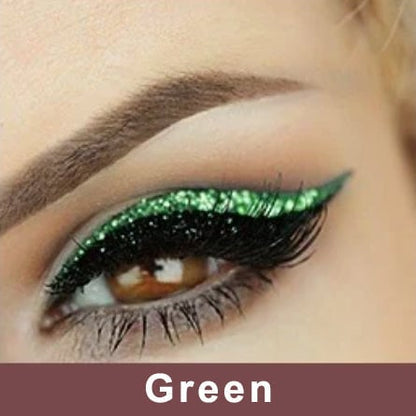 REUSABLE SELF-ADHESIVE EYELINER AND EYELASH STICKERS WITH GLITTER