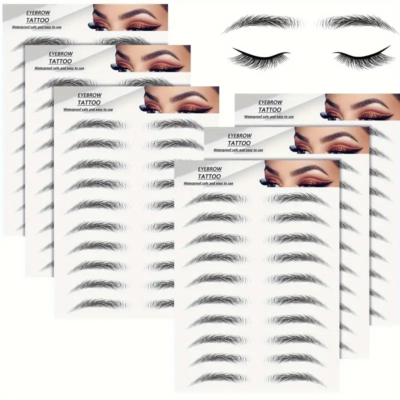 4D Hair-Like Waterproof Temporary Eyebrow Tattoo Sticker