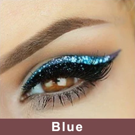 REUSABLE SELF-ADHESIVE EYELINER AND EYELASH STICKERS WITH GLITTER