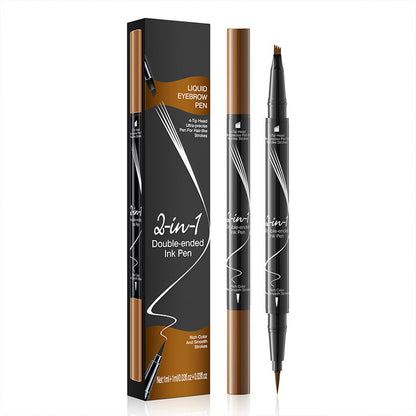 Forked Dual-ended Liquid Eyebrow Pencil