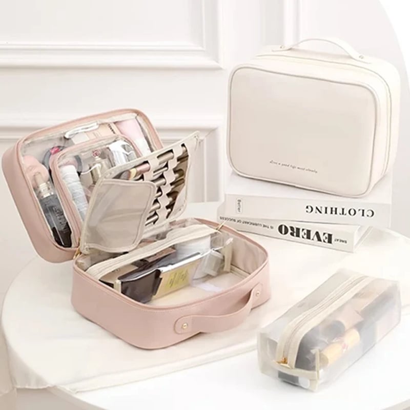 😍Perfect Organization! Multi-Compartment Toiletry Cosmetics Bag ✨