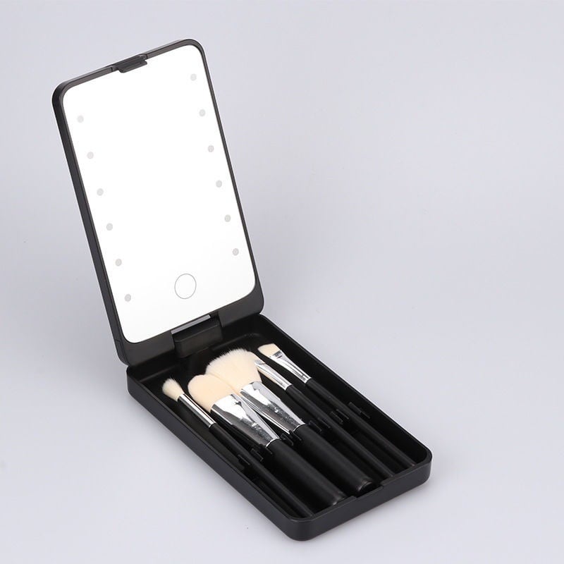 🔥Hot Sale 49%OFF🔥Travel Makeup Brush Set  with LED light